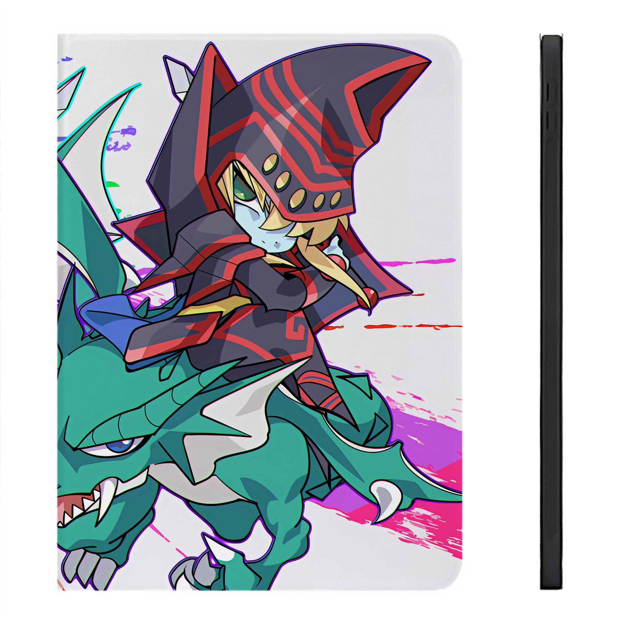 （画像用） 遊☆戯☆王 Yu-Gi-Oh! IPadケース ペンホルダー付き ブックスタイルデザイン